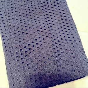 Ann Taylor Womens Size 4 Navy Blue Eyelet Pants Classic Preppy‎ Coastal Office